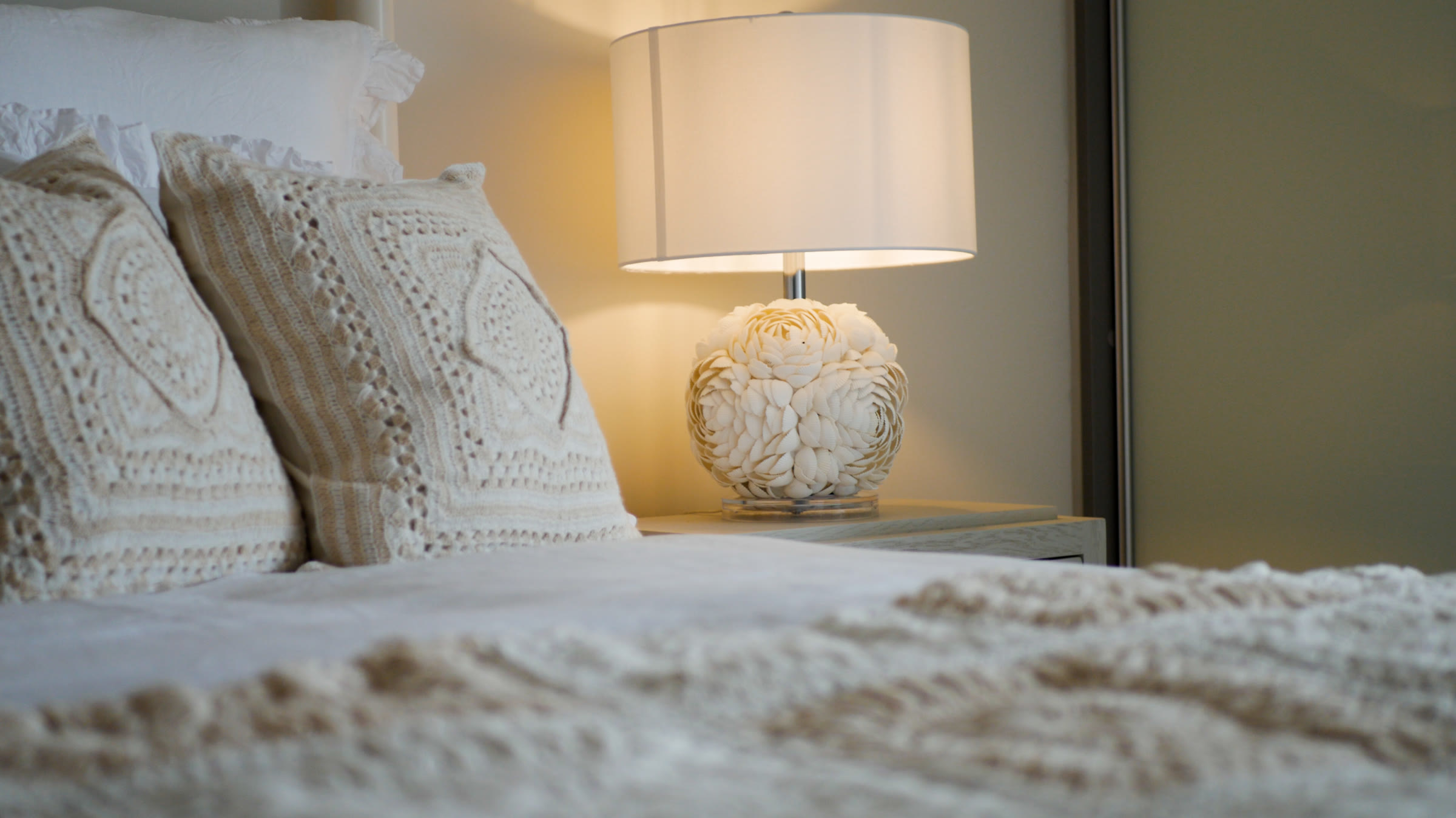 Bedside lamp detail, Cautley House show home